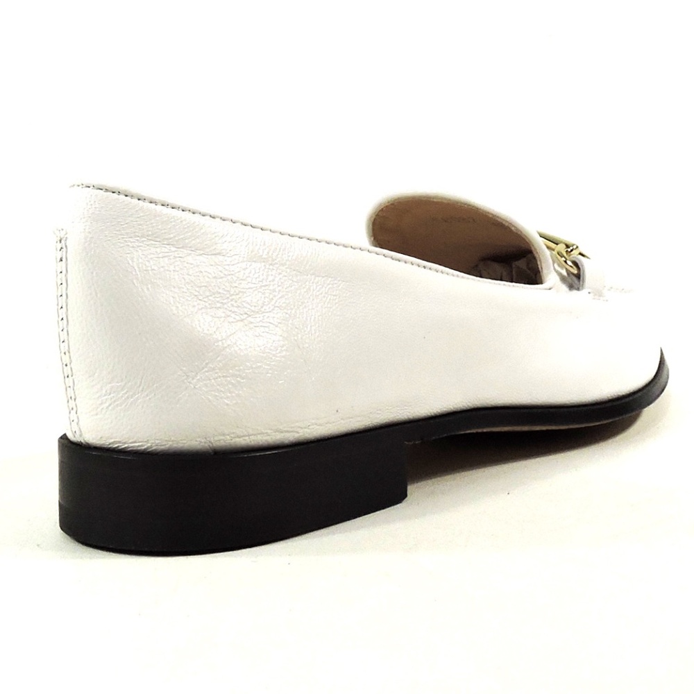 BALDININI 🇮🇹WOMEN'S  WHITE SOFT LEATHER COMFORT LOAFERS - Picture 11 of 12